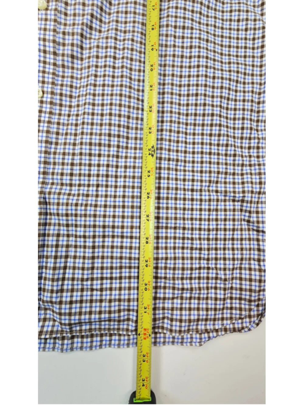 Polo Ralph Lauren Shirt Mens XL Classic Fit Brown Blue Plaid Button Down Pony